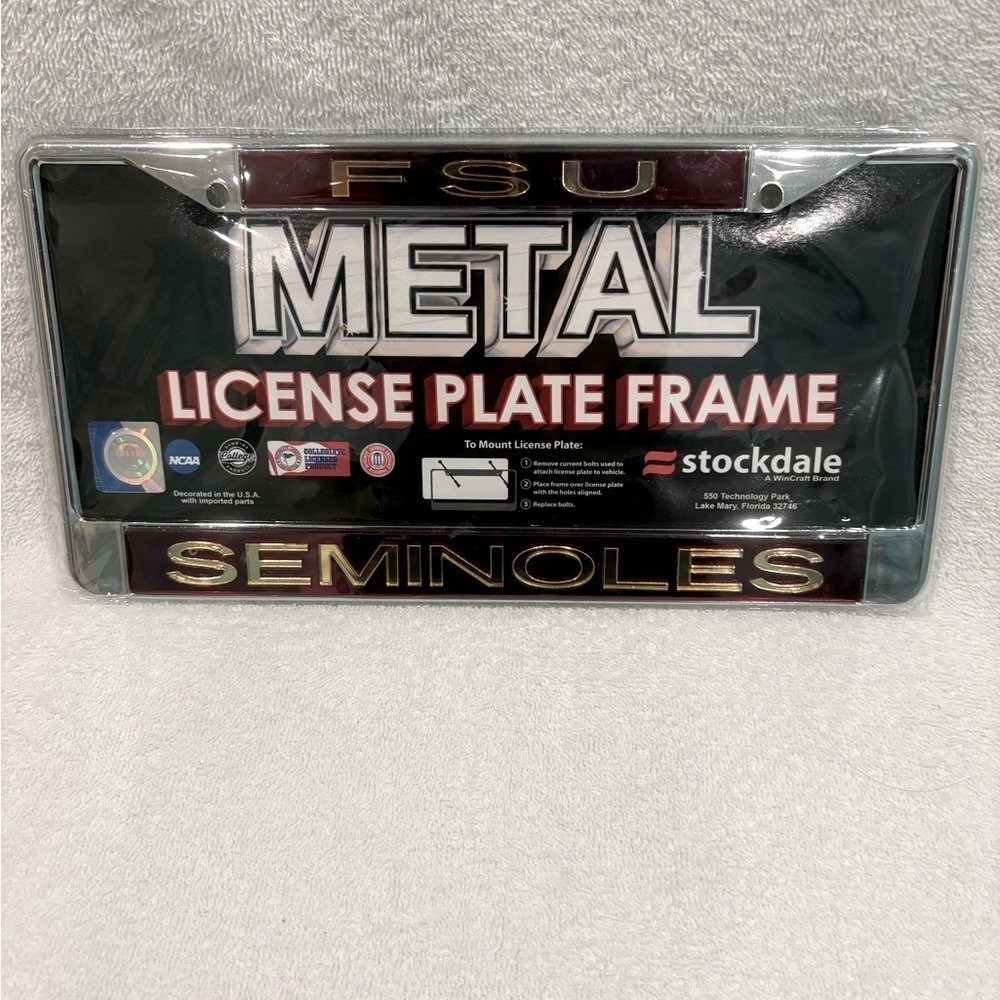 FSU Seminoles Metal License Plate Frame